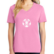 Southeastern Soccer - Ladies 5.4 oz 100% Cotton V Neck T Shirt - LPC54V