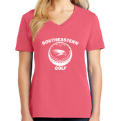 Southeastern Golf - Ladies 5.4 oz 100% Cotton V Neck T Shirt - LPC54V