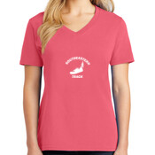 Southeastern Track  - Ladies 5.4 oz 100% Cotton V Neck T Shirt - LPC54V